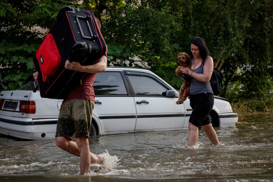 Britų žvalgyba: Kachovkos užtvankos griūtis gali sukelti daugiau potvynių
