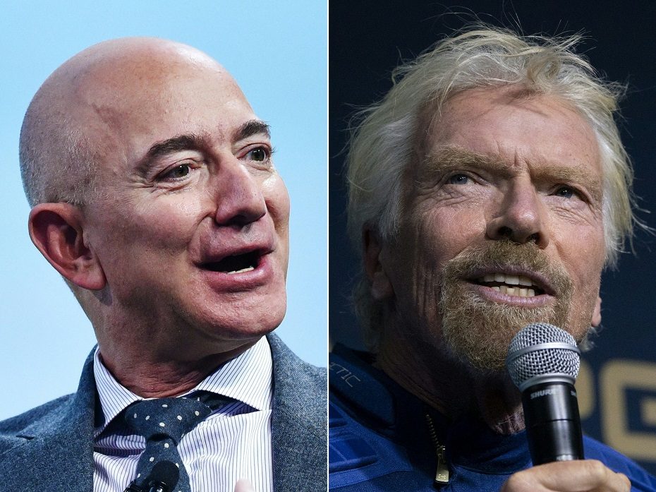 R. Bransonas skrydį į kosmosą planuoja anksčiau už konkurentą J. Bezosą