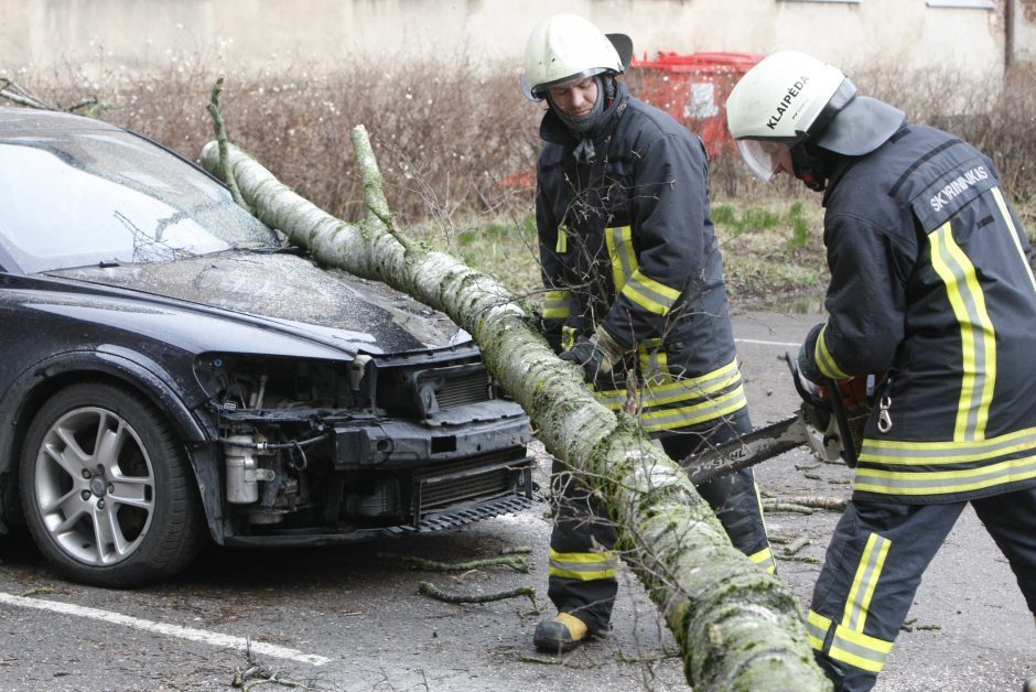 Pajūryje siautusi audra nepridarė labai daug nuostolių