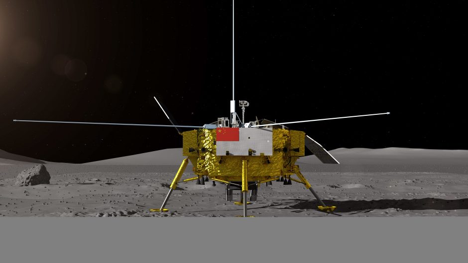 Kinijos zondas su mėnuleigiu pirmąkart nusileido nematomojoje Mėnulio pusėje 