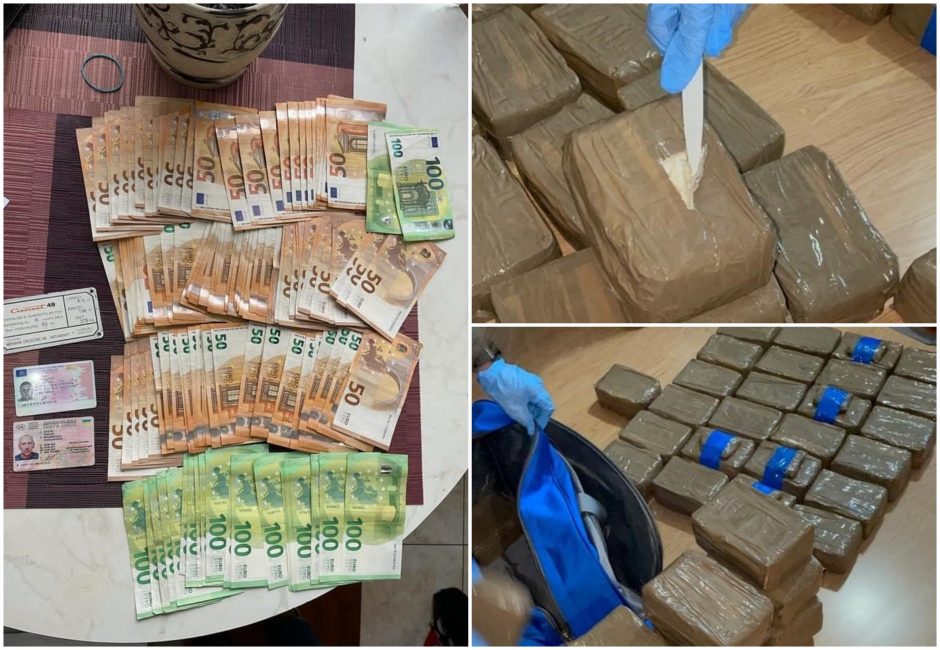 Pasieniečiai sulaikė apie 70 kg kokaino ir amfetamino: jų vertė siekia 6-7 mln. eurų