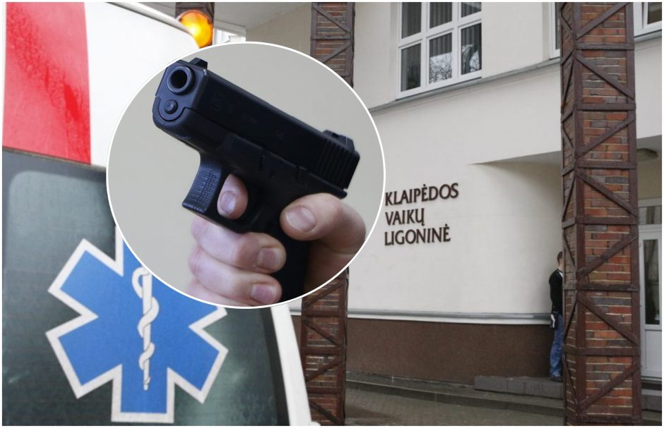 Incidentas Klaipėdos vaikų ligoninėje: vyras švaistėsi ginklu ir tai transliavo tiesiogiai