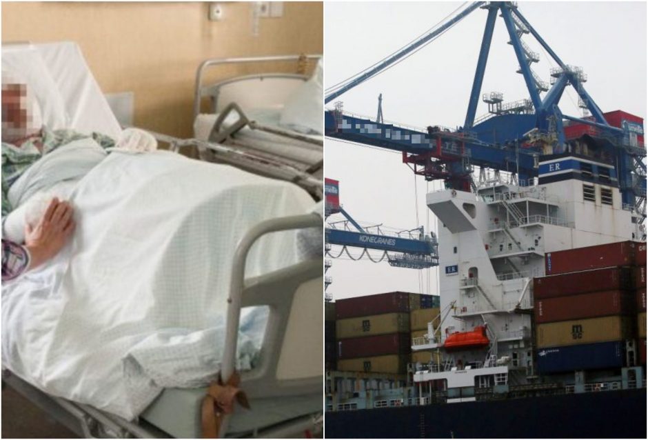 Klaipėdos uoste sužalotas darbininkas iš Ukrainos: vyrui lūžo dubens kaulai