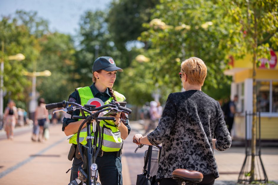 Palangoje – ypatingas policijos dėmesys dviratininkų eismui