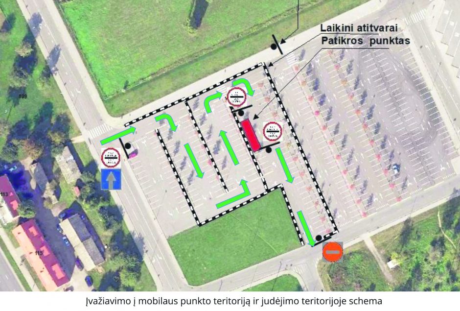 Mobilus punktas perkeltas į kitą arenos pusę