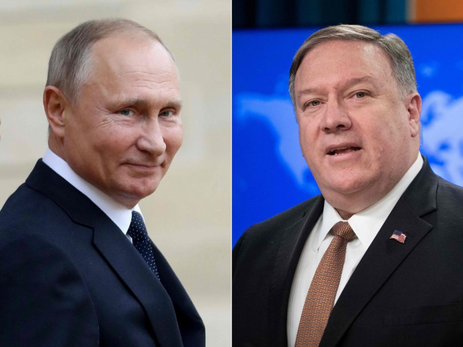 Kremlius: V. Putinas ir M. Pompeo aptars Irano, Sirijos, Venesuelos klausimus