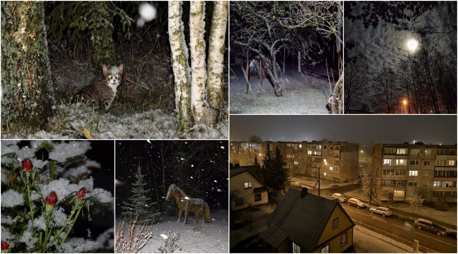 Dangus neiškentė – žiema į šalies miestus ir miestelius atėjo anksčiau