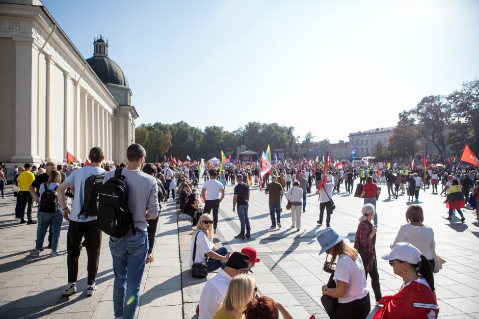 Vilniuje – tūkstantinis protestas: su plakatais „Ne gyvulių pasui“ ir „Dž. Sorošą lauk iš Lietuvos“