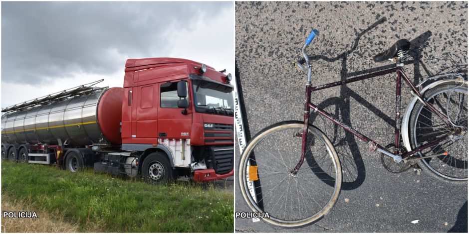 Nelaimė Vilkaviškyje: vilkiko vairuotojas mirtinai sužalojo dviračiu važiavusį vyrą