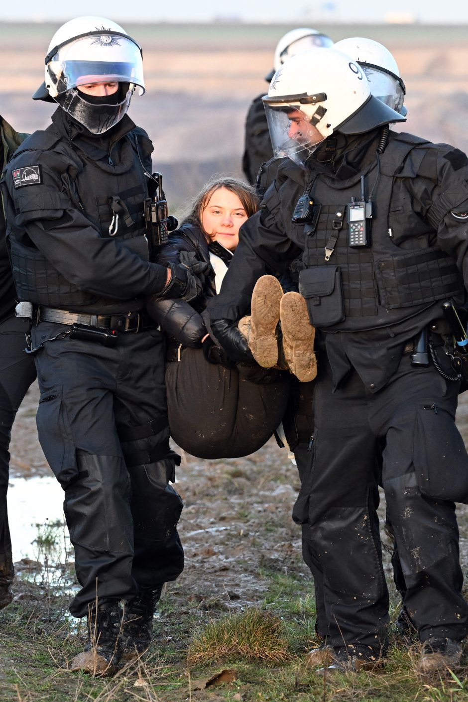 G. Thunberg buvo sulaikyta per protestą Vokietijos anglių kasykloje