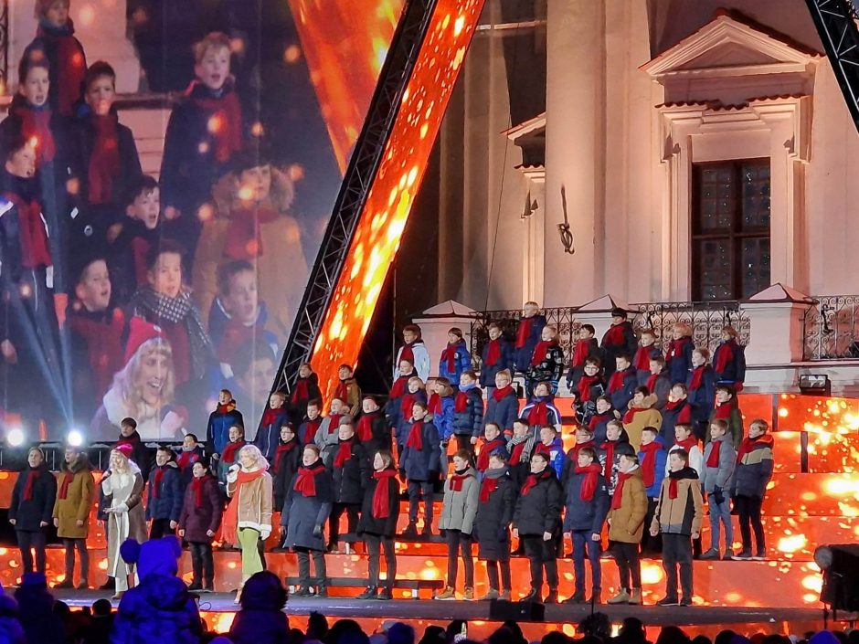 Žingsnis link Kalėdų: įžiebta žvaigždėmis puošta Kauno eglutė!