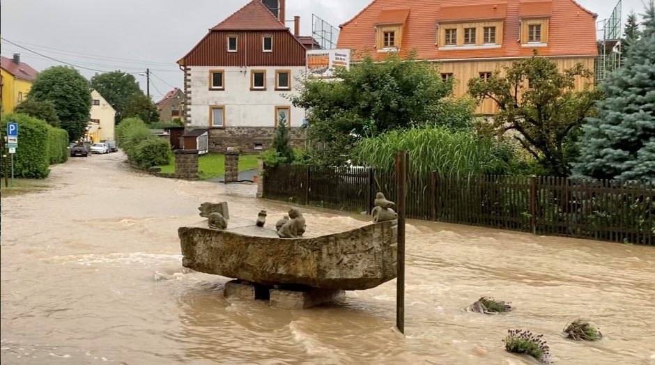 A. Merkel apie potvynio padarytą žalą: tai siaubinga