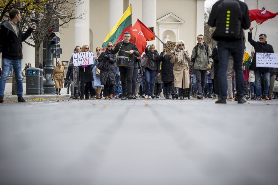 Mitingo Vilniuje organizatorė A. Astrauskaitė: negalima žmonių prievartauti
