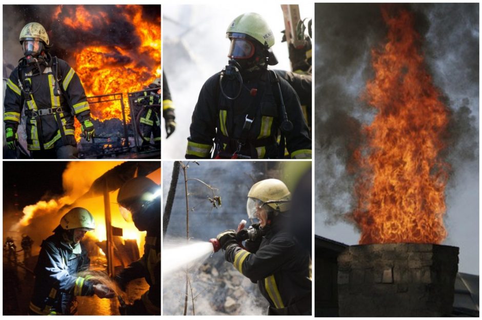 Laiko delsti nebėra: Kauno ugniagesiai jau gesina degančius kaminus