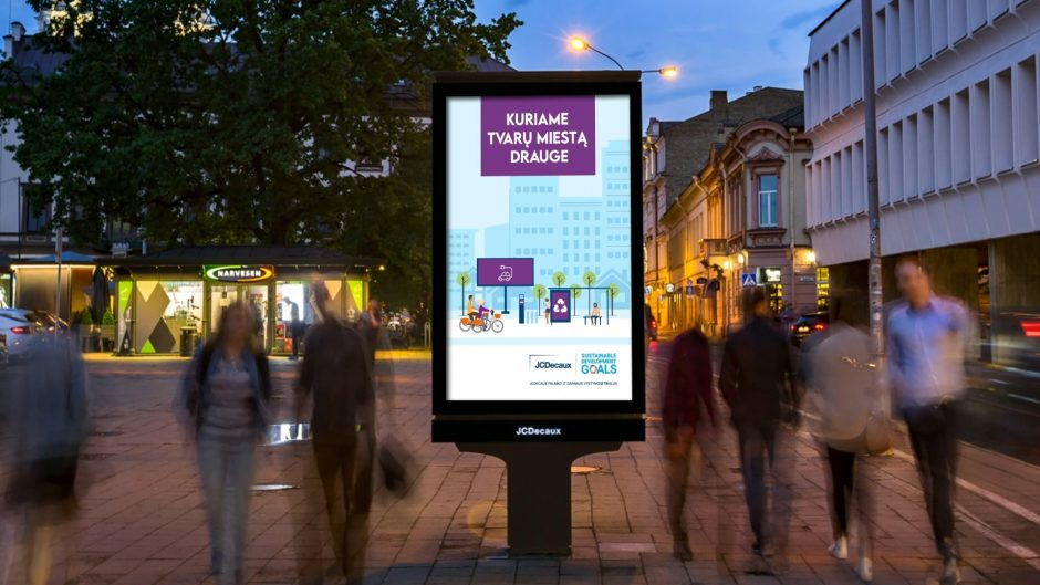 „JCDecaux“ tapo oficialia JT darnaus vystymosi tikslų fondo partnere