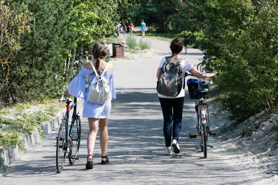 Atnaujinant dviračių taką Neringoje nebus trikdomas automobilių eismas