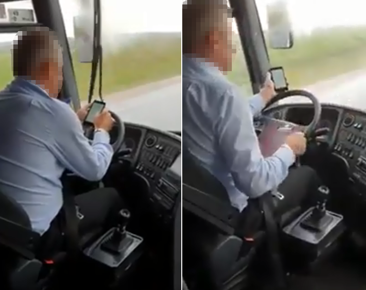 Vairuotojo elgesys sukėlė šoką: riebiai keikėsi ir iš rankų nepaleido telefono