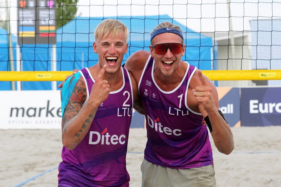 Įspūdinga: Lietuvos tinklininkai laimėjo antrąjį „Pro Beach Tour“ turnyrą iš eilės