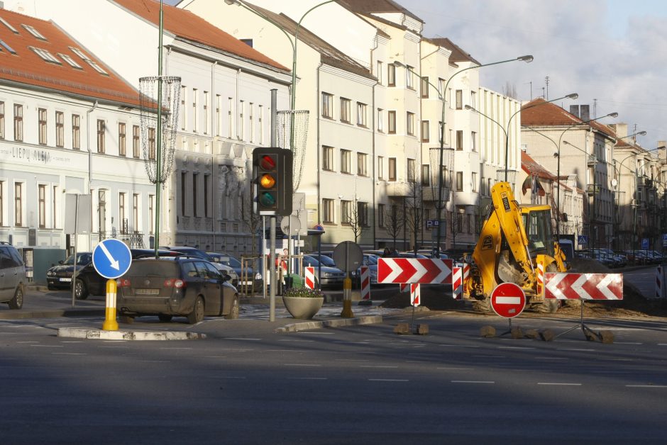 Eismo pažeidėjus miesto centre fiksavo kamera