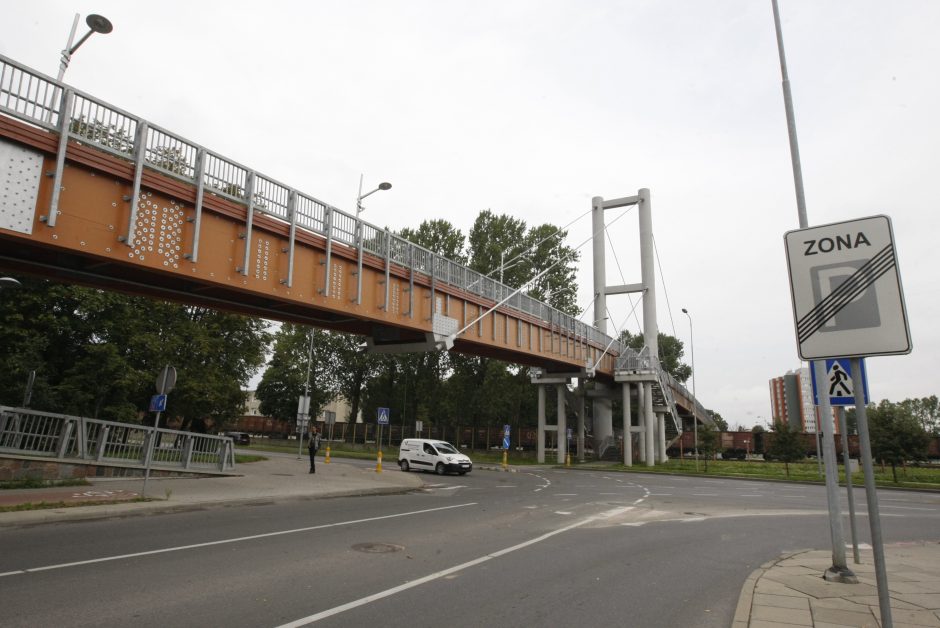 Klaipėdoje gali būti uždarytas pėsčiųjų tiltas per geležinkelį