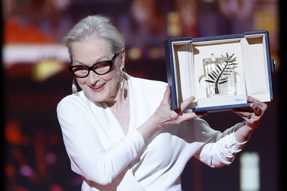 Kanų kino festivalyje aktorei M. Streep įteikta Garbės palmės šakelė