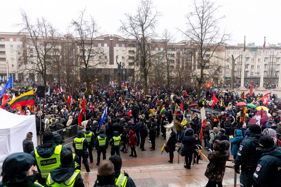 Apklausa: 4 iš 10 lietuvių palaiko protestus dėl pandemijos valdymo