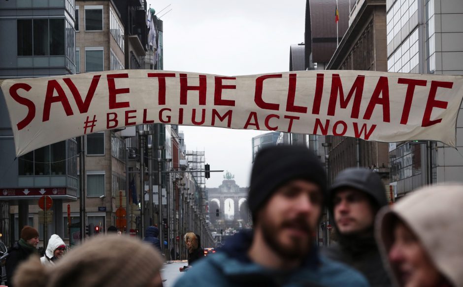 70 tūkst. žmonių Briuselyje dalyvavo demonstracijoje už klimato apsaugą