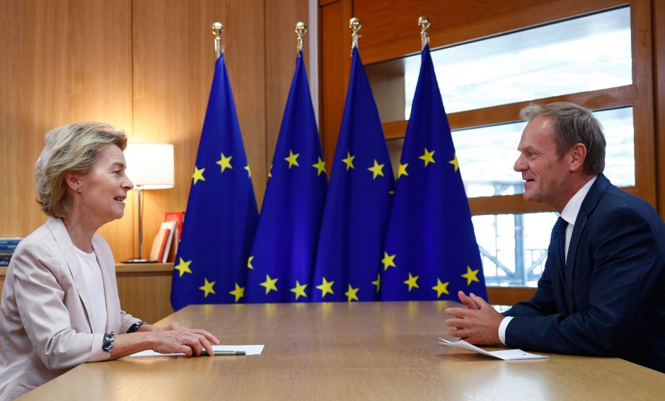 Siūloma naujoji Europos Komisijos vadovė atvyko pirmo vizito į Briuselį