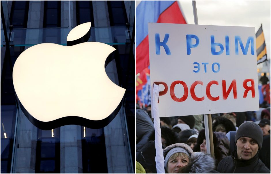 Rusų parlamentaras: „Apple“ sutiko įvardyti Krymą Rusijos dalimi
