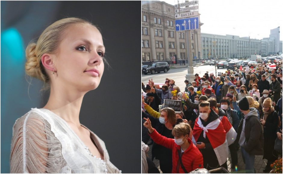 Protestuose dalyvavusiai buvusiai Baltarusijos grožio karalienei skirta 15 parų arešto