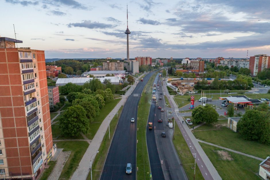 Vilniuje toliau atnaujinamas Laisvės prospektas