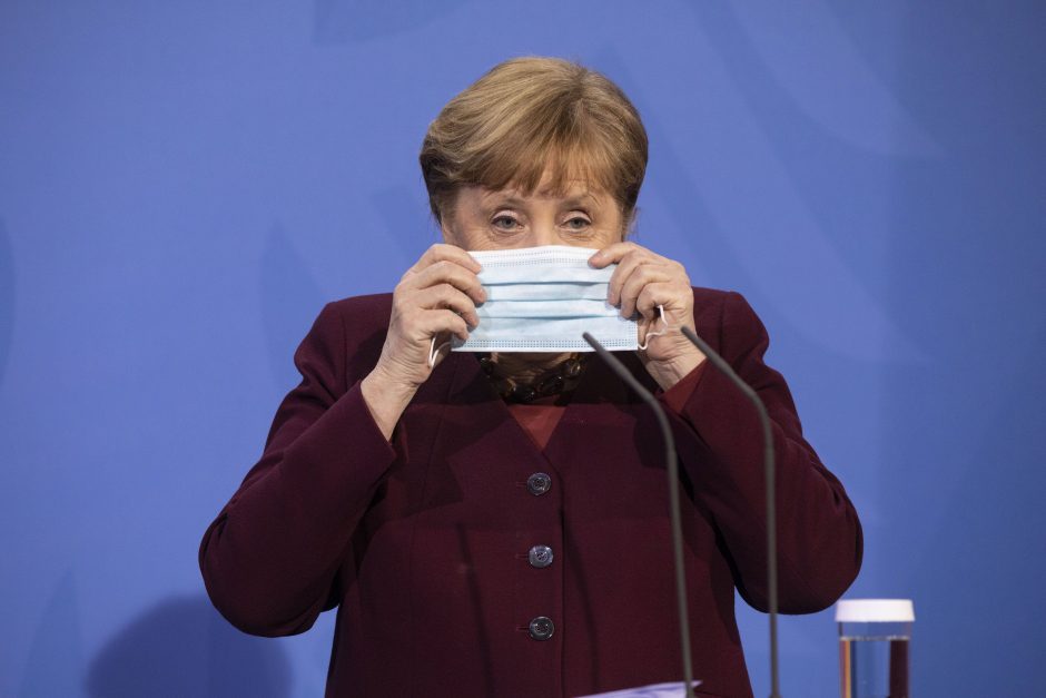 A. Merkel: Vokietija vėl griežtins suvaržymus dėl pandemijos