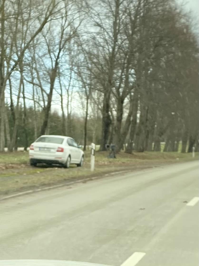 Vėl užkliuvo policininkų elgesys: automobilį pasistatė ant žalios vejos ir skiriamojoje juostoje?