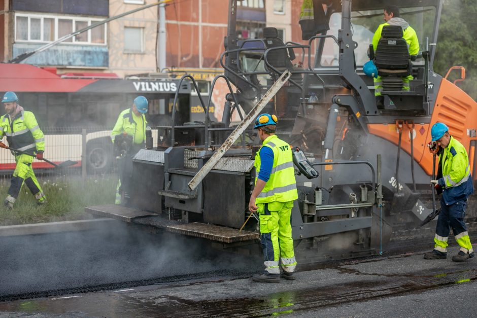 Vilniuje toliau atnaujinamas Laisvės prospektas