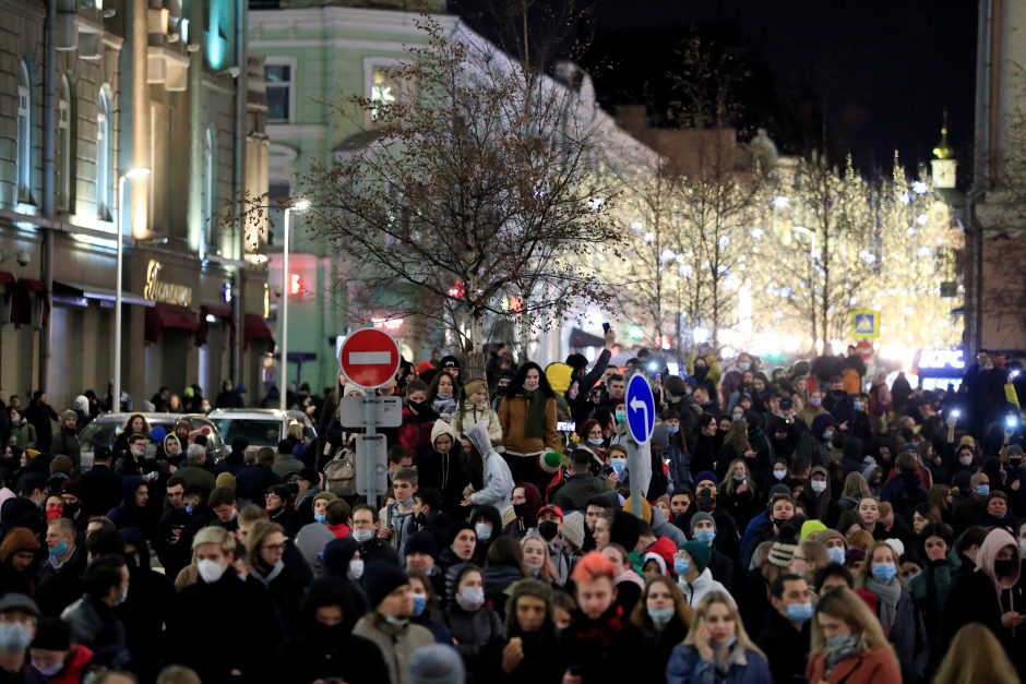 Rusijoje vykstant A. Navalno palaikymo akcijoms sulaikyta per 450 žmonių 