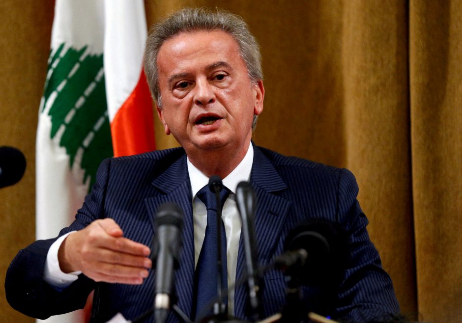 Libanas uždraudė keliauti Prancūzijos ieškomam centrinio banko vadovui