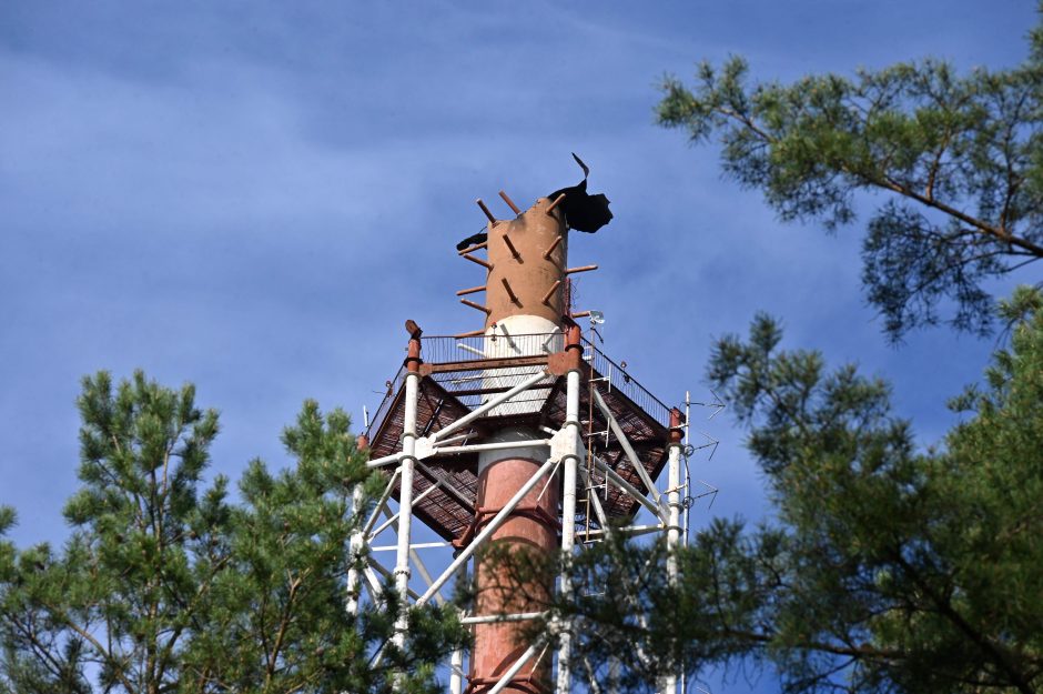 Charkive apgriautas televizijos bokštas 