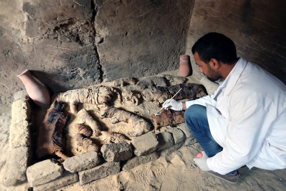 Archeologai Egipte rado dešimtis kačių mumijų