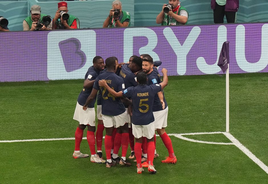 Marokiečių šturmą atlaikę prancūzai – pasaulio futbolo čempionato finale