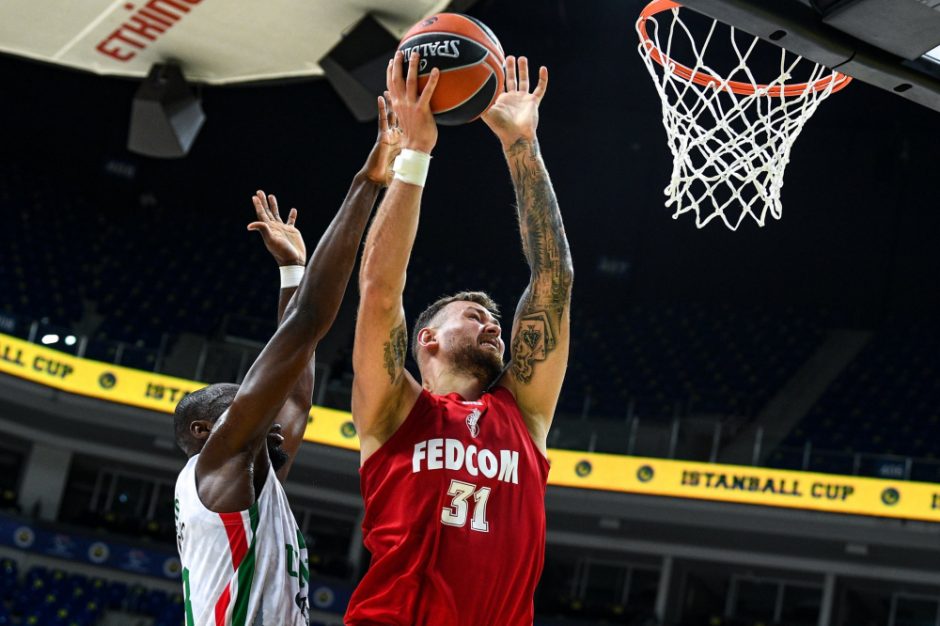 Žvėriškas D. Motiejūnas vedė „Monaco“ į dramatišką pergalę prieš ASVEL