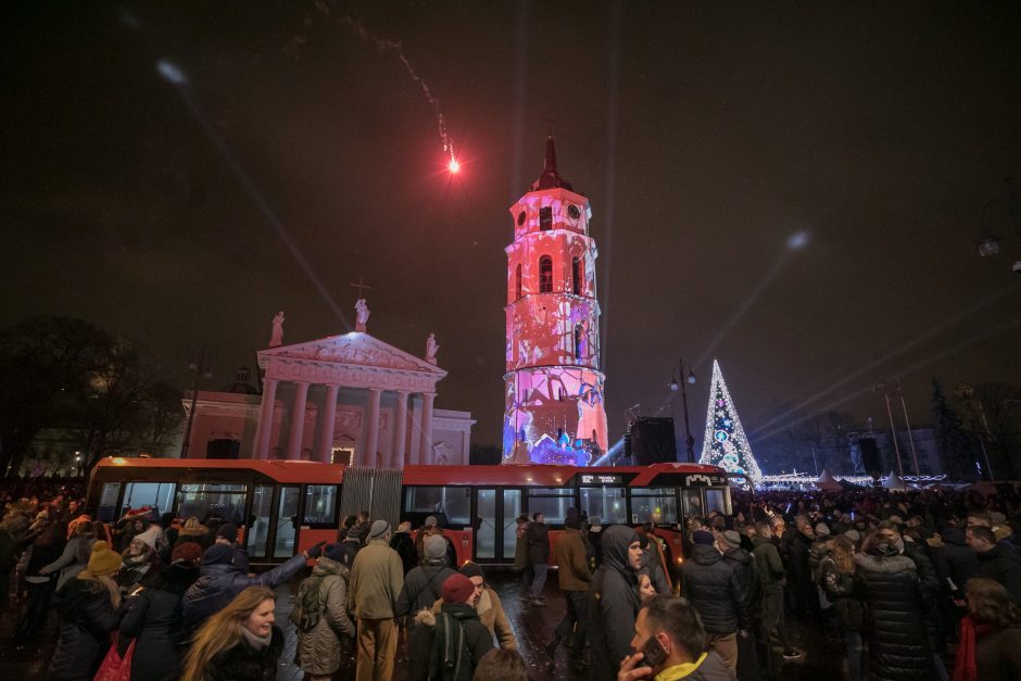 Naujųjų naktį Vilniuje viešasis transportas bus nemokamas