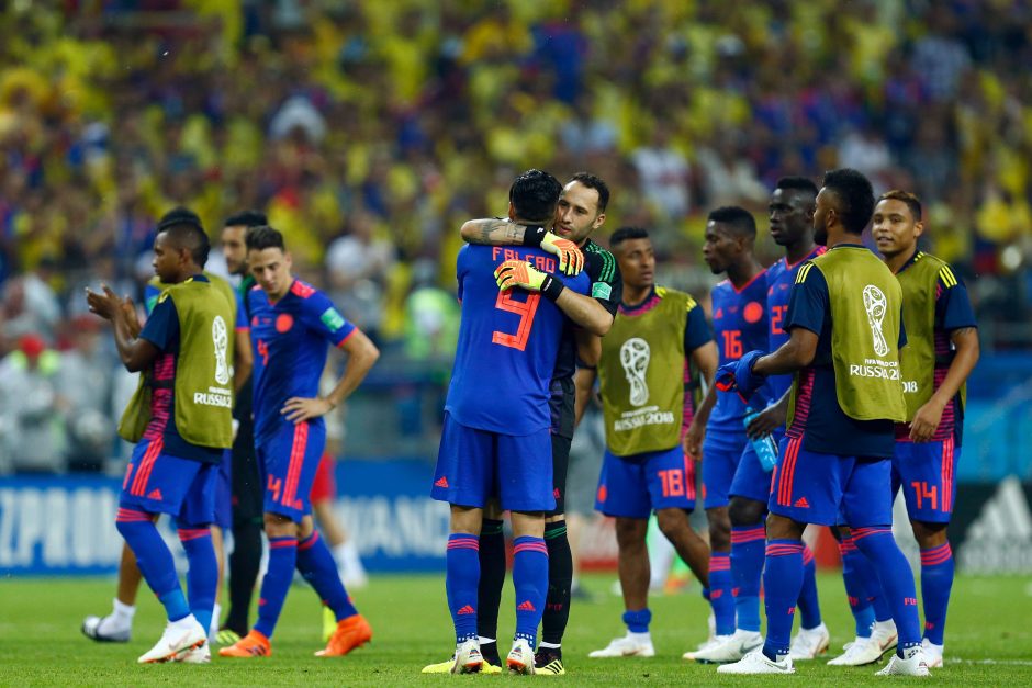 Kolumbijos futbolo rinktinė užtvėrė lenkams kelią į kitą etapą