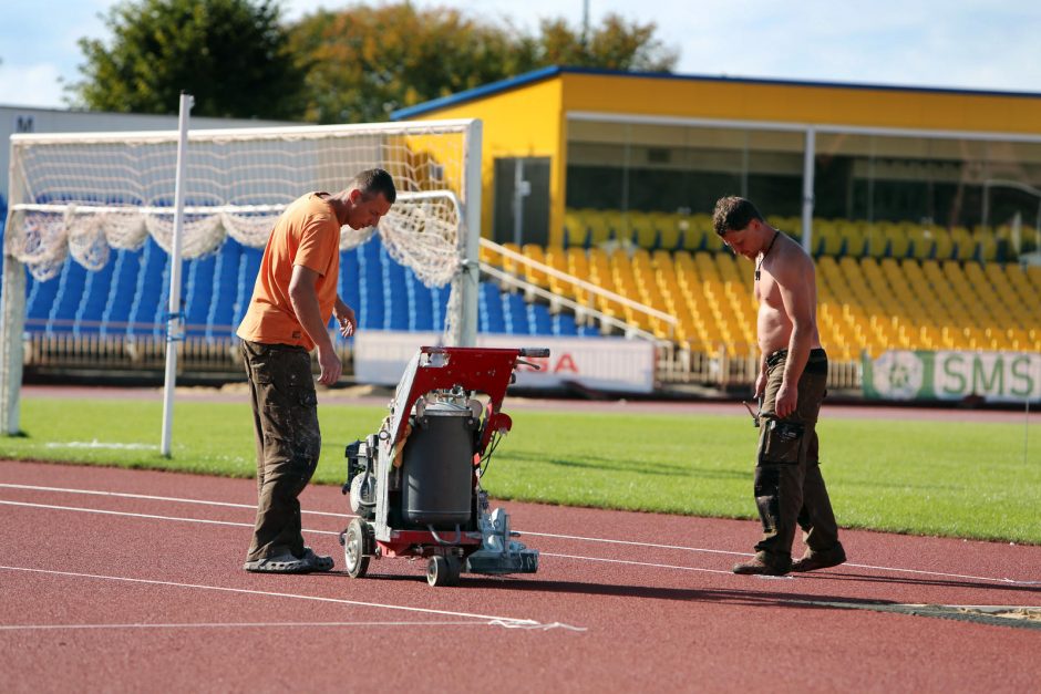 Darbai Klaipėdos centriniame stadione – į pabaigą