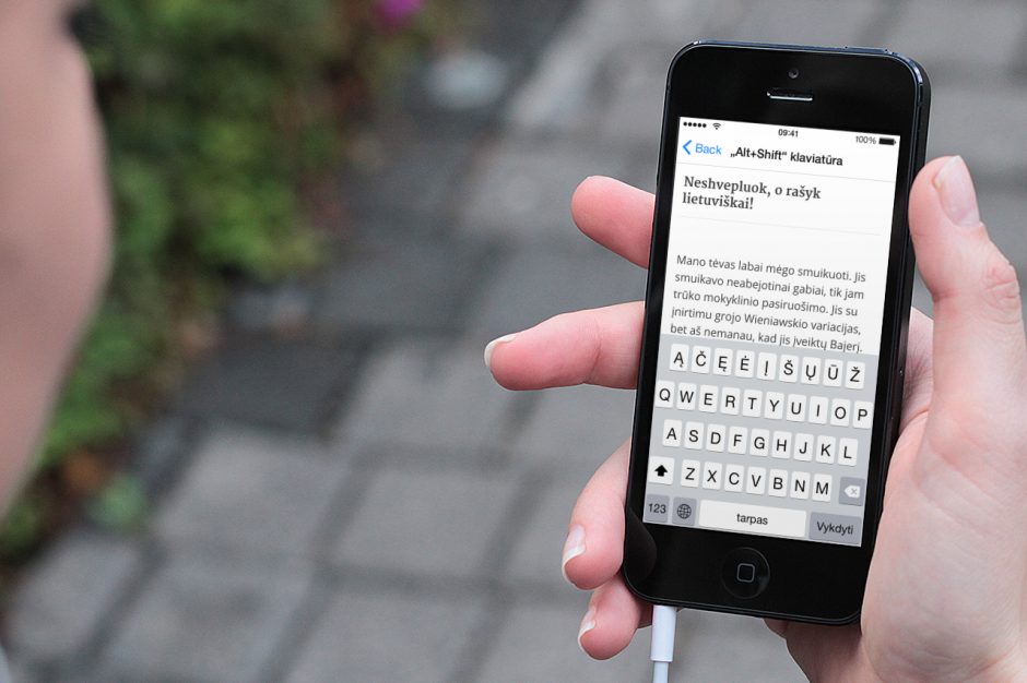 Nuo šiol „iPhone“ ir „iPad“ savininkai galės džiaugtis lietuviška klaviatūra