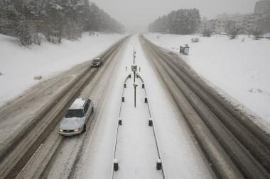 Panevėžio apskrityje - sudėtingos eismo sąlygos