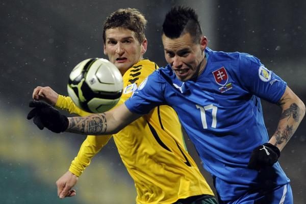 Futbolo rinktinė grįžo kovingai: Slovakija - Lietuva 1:1 
