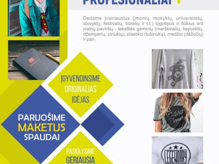 Skelbimas - Logoritmas.eu - spauda ant tekstilės ir kt., drabužiai reklamai