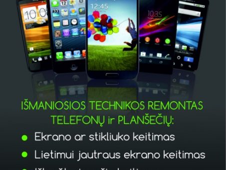 Skelbimas - Skendusių, Neveikiančių Telefonų remontas Vilniuje, Fabijoniškėse