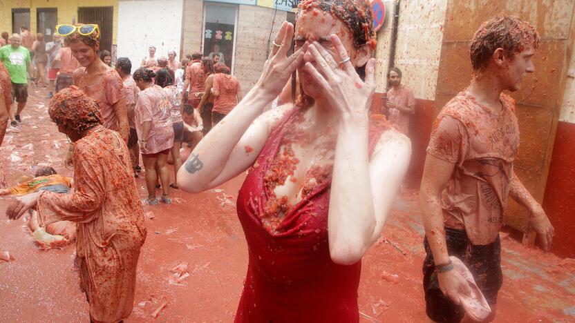 Festivalis „Tomatina“ Ispanijoje