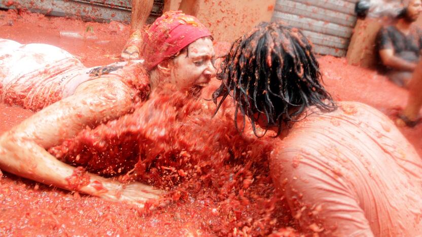 Festivalis „Tomatina“ Ispanijoje